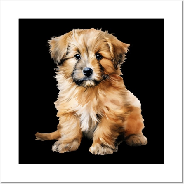 Puppy Catalan Sheepdog Wall Art by DavidBriotArt